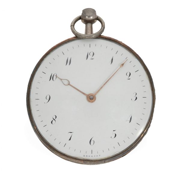 French silver glazed on both sides verge pocket watch Circa 1800