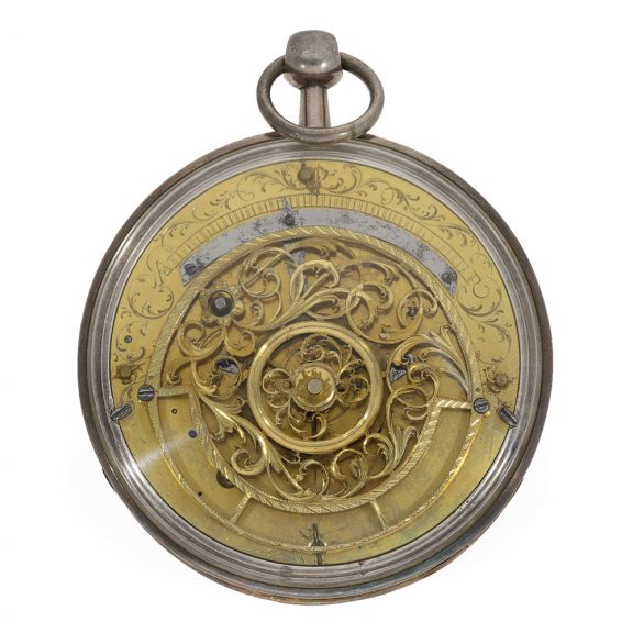 French silver glazed on both sides verge pocket watch Circa 1800 French silver glazed on both sides verge pocket watch Circa 1800