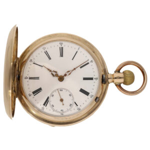Swiss 14K gold hunting cased anker chronometer Circa 1890