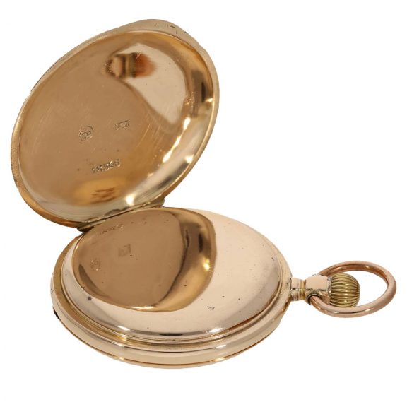 Swiss 14K gold hunting cased anker chronometer Circa 1890 Swiss 14K gold hunting cased anker chronometer Circa 1890