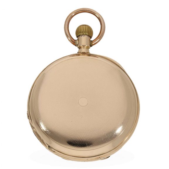 Swiss 14K gold hunting cased anker chronometer Circa 1890 Swiss 14K gold hunting cased anker chronometer Circa 1890