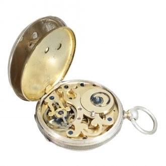 Swiss silver duplex watch for the Chinese market Circa 1850 Swiss silver duplex watch for the Chinese market Circa 1850