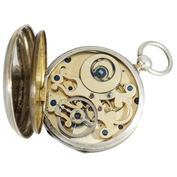Swiss silver duplex watch for the Chinese market Circa 1850 Swiss silver duplex watch for the Chinese market Circa 1850
