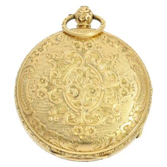 English gold champlevé pocket watch with hallmarks Circa 1853