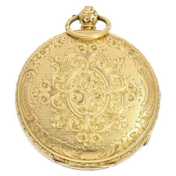 English gold champlevé pocket watch with hallmarks Circa 1853 English gold champlevé pocket watch with hallmarks Circa 1853