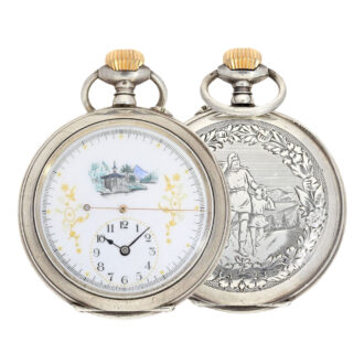 Swiss silver deck watch with central second Circa 1880 Swiss silver deck watch with central second Circa 1880
