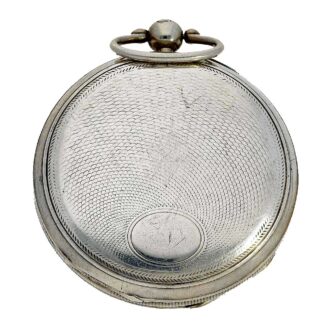 Big silver verge watch with very rare dial Circa 1800