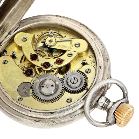 Swiss silver deck watch with central second Circa 1880 Swiss silver deck watch with central second Circa 1880