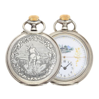 Swiss silver deck watch with central second Circa 1880 Swiss silver deck watch with central second Circa 1880