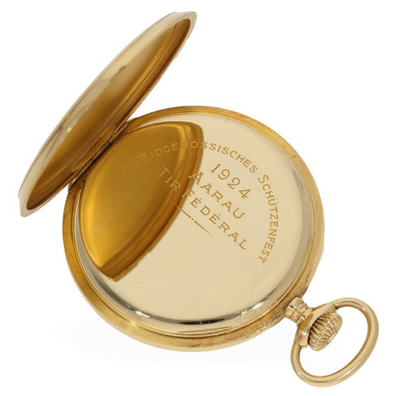Swiss 18 Carat gold watch for Federal Shooting Festival Circa 1924 Swiss 18 Carat gold watch for Federal Shooting Festival Circa 1924