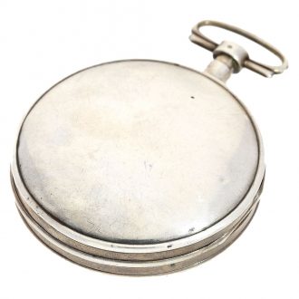 Swiss silver verge watch with hidden erotic scene Circa 1790