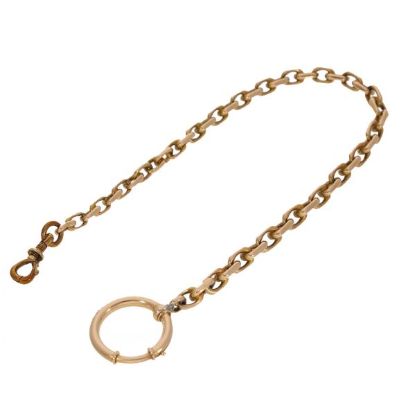 Swiss 14 carat gold top quality full hunter with gold chain Circa 1900 Swiss 14 carat gold top quality full hunter with gold chain Circa 1900