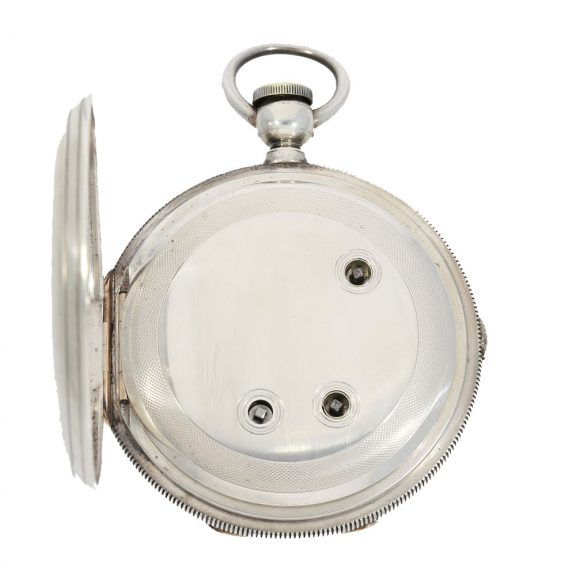 Swiss silver watch with diablotine and seconde morte Circa 1865 Swiss silver watch with diablotine and seconde morte Circa 1865
