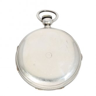Swiss silver watch with diablotine and seconde morte Circa 1865