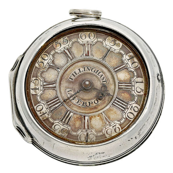 English silver pair cased verge pocket watch Circa 1742