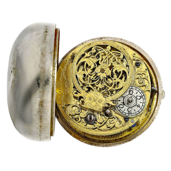 English silver pair cased verge pocket watch Circa 1742 English silver pair cased verge pocket watch Circa 1742