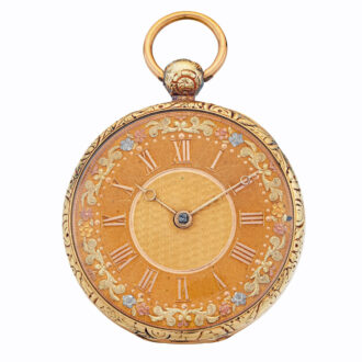 Fine Irish 18 carat gold open faced lever watch Circa 1824