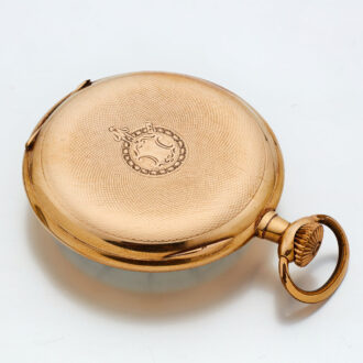 American lever watch in a gold open faced case Circa 1910
