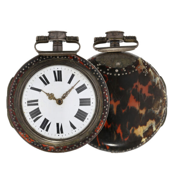 Impressive Austrian verge watch with a tortoiseshell case Circa 1800