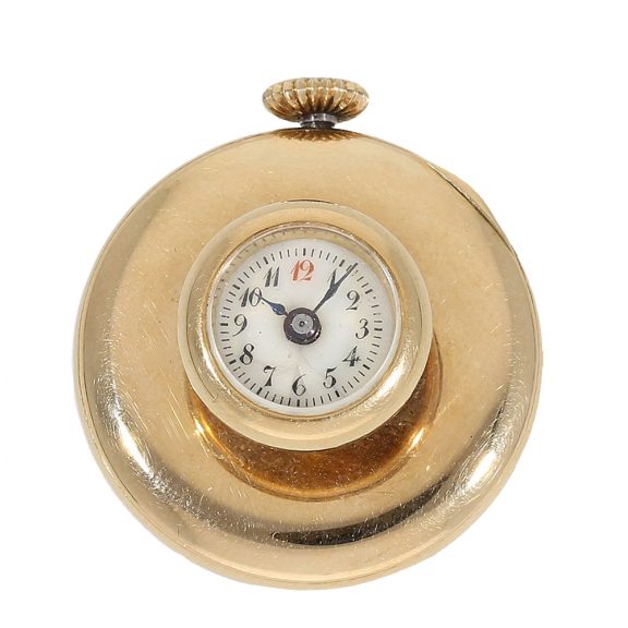 Rare Swiss 14 carat gold lever buttonhole watch Circa 1900