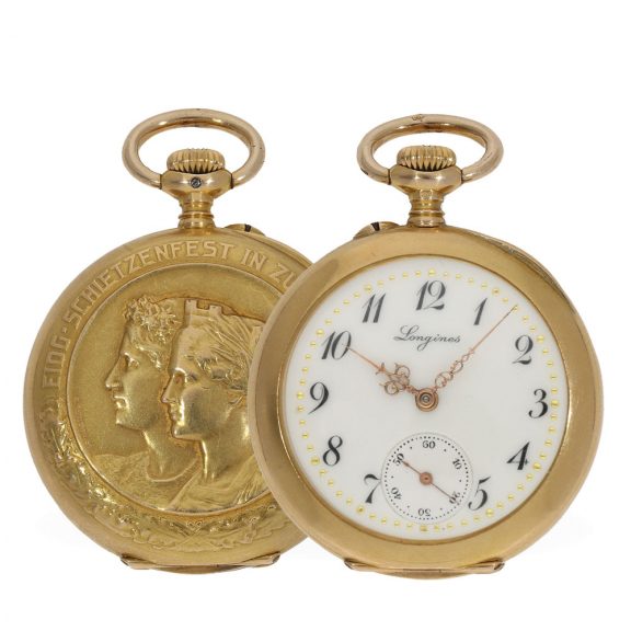 Swiss 18 Carat gold rare rifle watch in women's size Circa 1907
