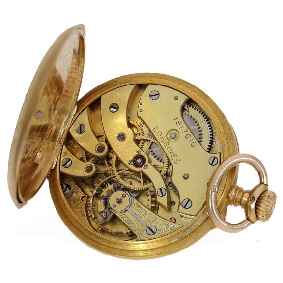 Swiss 18 Carat gold rare rifle watch in women's size Circa 1907 Swiss 18 Carat gold rare rifle watch in women's size Circa 1907