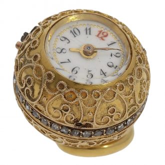 Swiss 18 carat form pendant watch in ball form watch Circa 1860