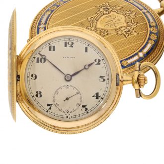 Swiss 18 carat gold and enamel fine quality full hunter Circa 1920