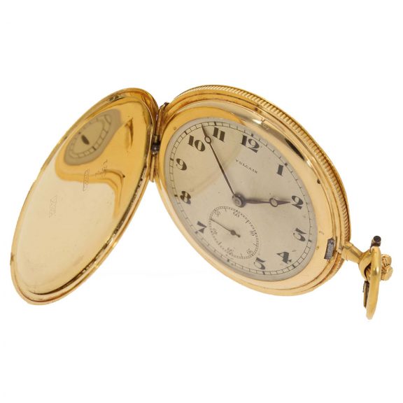 Swiss 18 carat gold and enamel fine quality full hunter Circa 1920 Swiss 18 carat gold and enamel fine quality full hunter Circa 1920