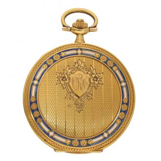 Swiss 18 carat gold and enamel fine quality full hunter Circa 1920