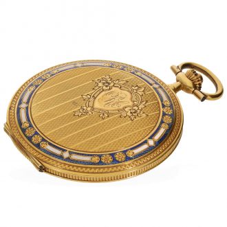 Swiss 18 carat gold and enamel fine quality full hunter Circa 1920