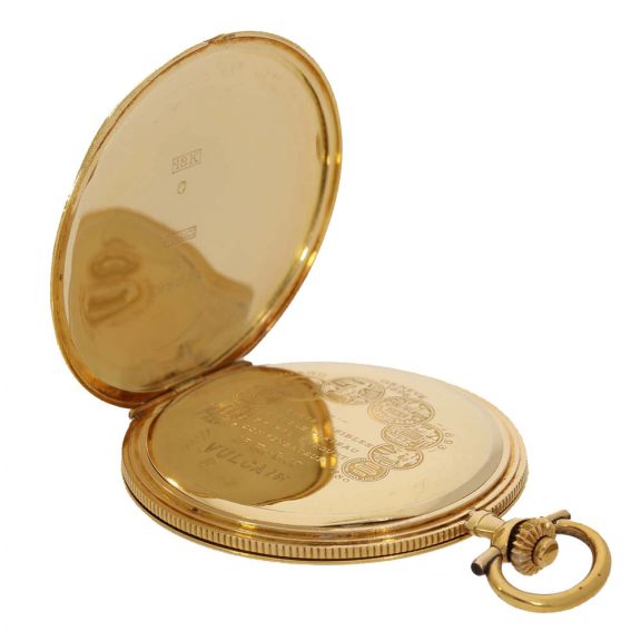 Swiss 18 carat gold and enamel fine quality full hunter Circa 1920 Swiss 18 carat gold and enamel fine quality full hunter Circa 1920