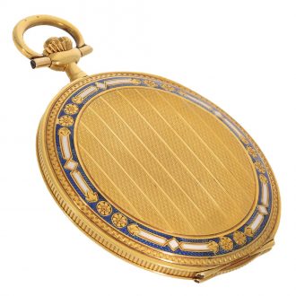 Swiss 18 carat gold and enamel fine quality full hunter Circa 1920