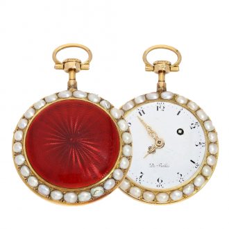 French fine gold enamel pocket watch Circa 1840