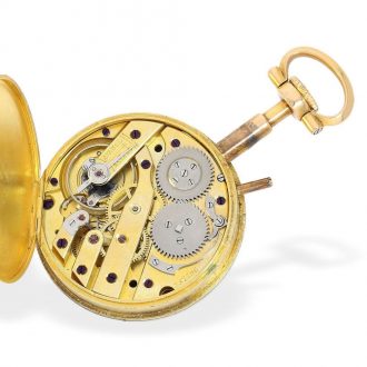 French fine gold enamel pocket watch Circa 1840