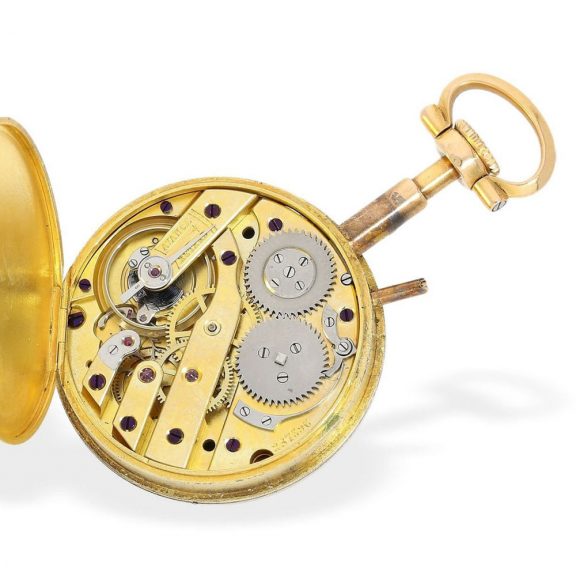 French fine gold enamel pocket watch Circa 1840 French fine gold enamel pocket watch Circa 1840