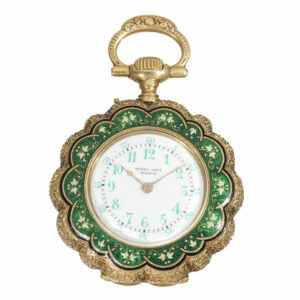 Swiss 18 carat gold and enamel watch for the Indian market Circa 1880