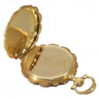 Swiss 18 carat gold and enamel watch for the Indian market Circa 1880