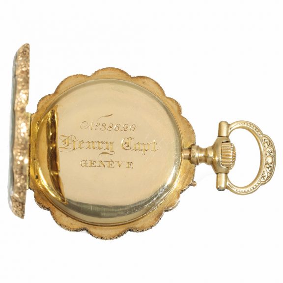 Swiss 18 carat gold and enamel watch for the Indian market Circa 1880 Swiss 18 carat gold and enamel watch for the Indian market Circa 1880