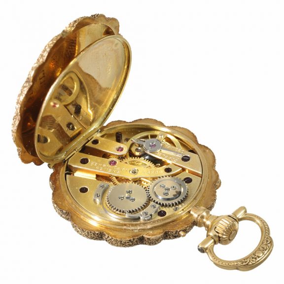 Swiss 18 carat gold and enamel watch for the Indian market Circa 1880 Swiss 18 carat gold and enamel watch for the Indian market Circa 1880