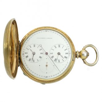English gilt silver duplex captain's pocket watch Circa 1850
