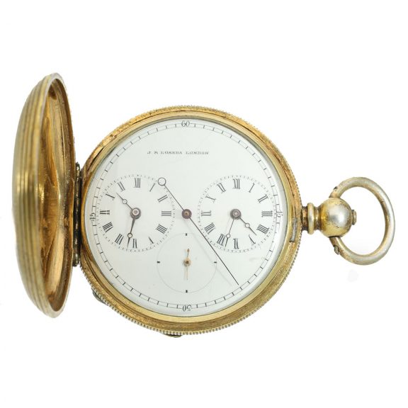 English gilt silver duplex captain's pocket watch Circa 1850 English gilt silver duplex captain's pocket watch Circa 1850