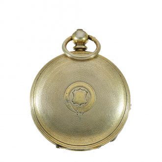 English gilt silver duplex captain's pocket watch Circa 1850 English gilt silver duplex captain's pocket watch Circa 1850