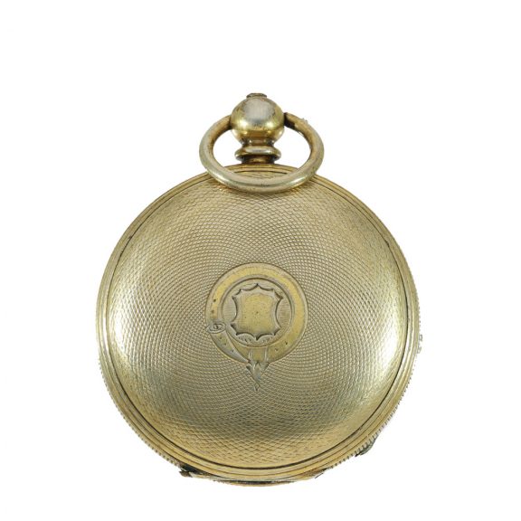 English gilt silver duplex captain's pocket watch Circa 1850 English gilt silver duplex captain's pocket watch Circa 1850