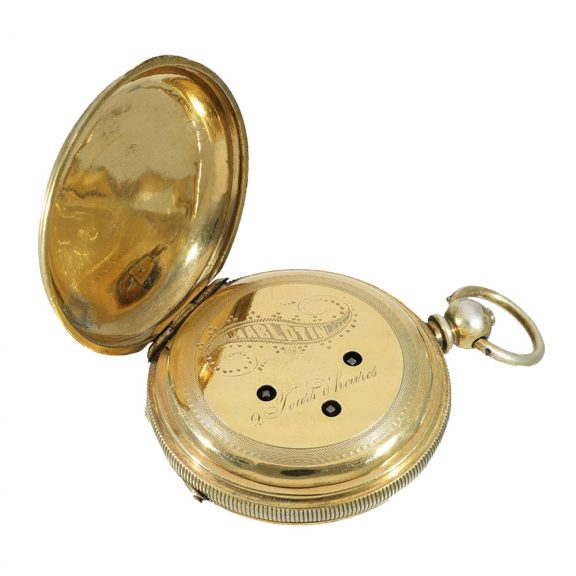 English gilt silver duplex captain's pocket watch Circa 1850 English gilt silver duplex captain's pocket watch Circa 1850