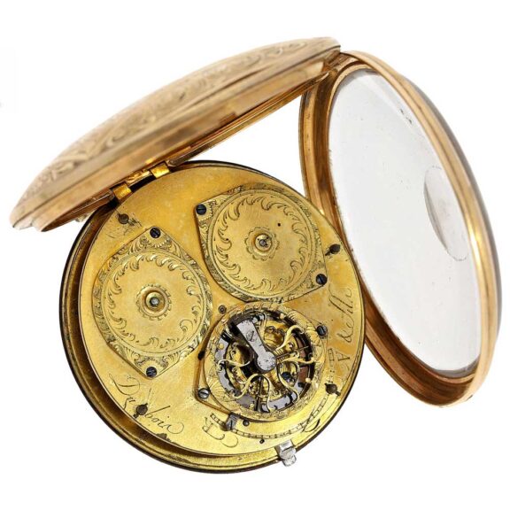 Swiss verge watch with date and rare engraved scene Circa 1780 Swiss verge watch with date and rare engraved scene Circa 1780