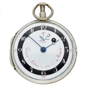 French very rare verge watch with revolution scene Circa 1792