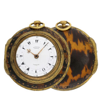 English attractive large verge watch with three cases for the Ottoman market Circa 1820