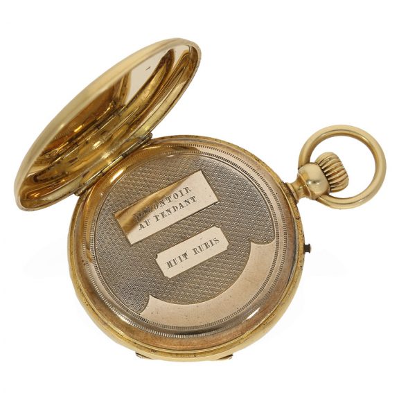 Swiss 18 carat gold pocket watch with very early crown winding Circa 1850 Swiss 18 carat gold pocket watch with very early crown winding Circa 1850
