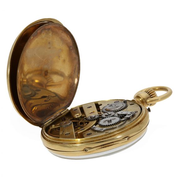 Swiss 18 carat gold pocket watch with very early crown winding Circa 1850 Swiss 18 carat gold pocket watch with very early crown winding Circa 1850